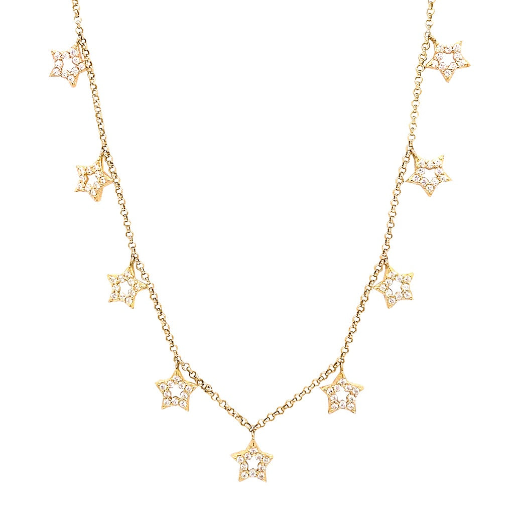 Collar IX Estrellas 𖦹 Oro