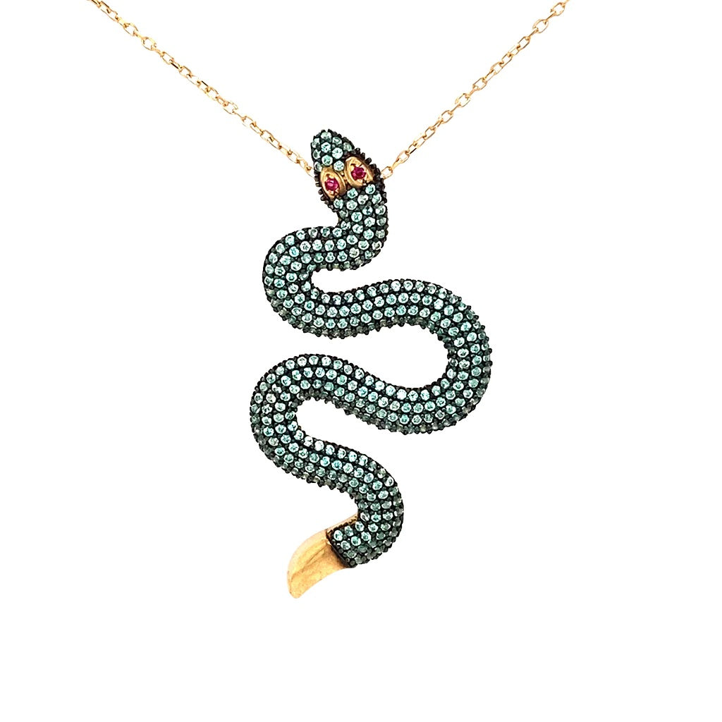 Collar Serpiente Mamba 𖦹 Paraiba