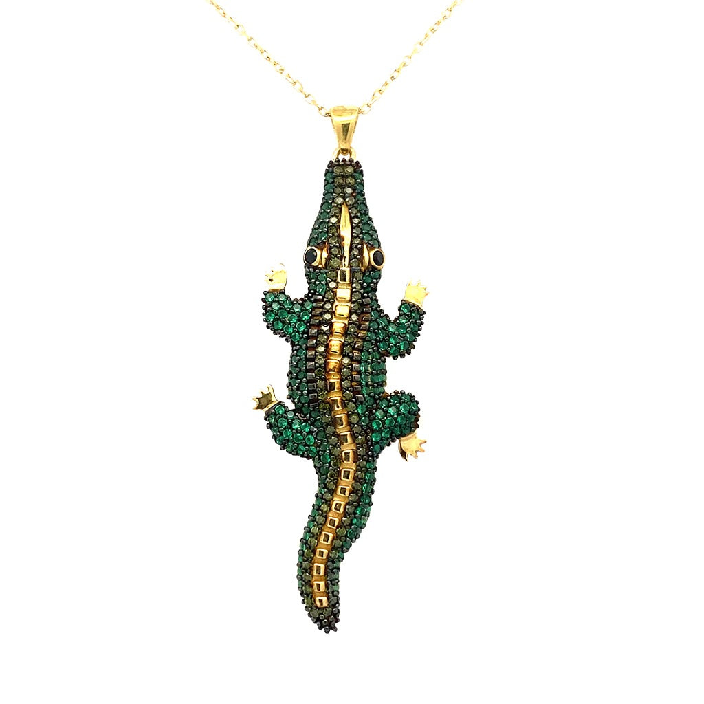 Collar Cocodrilo Mamba 𖦹 Verde