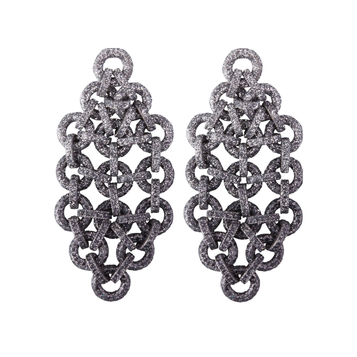 Adi Earrings · Black Silver